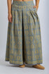 Wide leg pants in printed Egyptian cotton