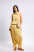 Harem pants in printed cotton voile with elastic on the back