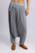 Harem pants in printed cotton voile with elastic on the back