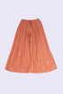 Printed cotton gauze wide leg pants with elastic waistband