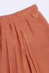 Printed cotton gauze wide leg pants with elastic waistband