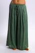 Printed cotton gauze wide leg pants with elastic waistband