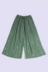 Printed cotton gauze wide leg pants with elastic waistband