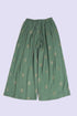 Printed cotton gauze wide leg pants with elastic waistband