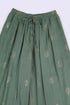Printed cotton gauze wide leg pants with elastic waistband