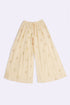 Printed cotton gauze wide leg pants with elastic waistband