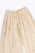 Printed cotton gauze wide leg pants with elastic waistband