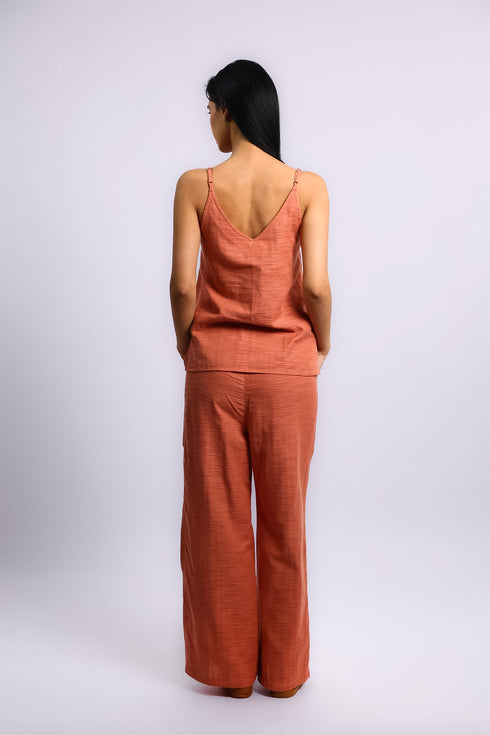 Flow wide leg pants in cotton