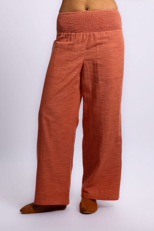 Flow wide leg pants in cotton