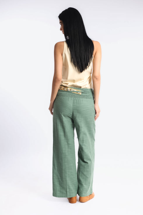 Flow wide leg pants in cotton