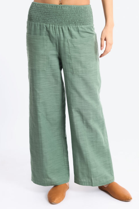 Flow wide leg pants in cotton