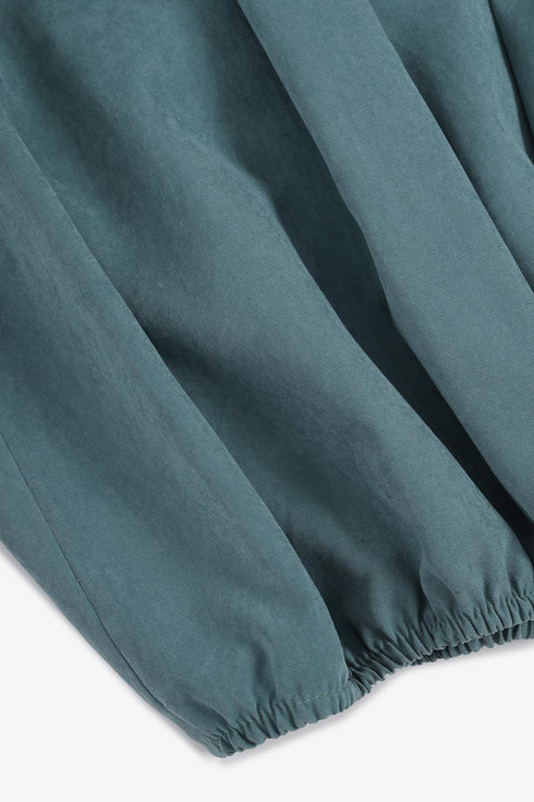 Balloon pants with pleats and drawstring waist