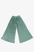 Pleated velvet wide-leg pants with elastic back