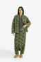 Printed quilted harem pants with side pocket