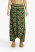 Printed quilted harem pants with side pocket