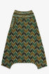 Printed quilted harem pants with side pocket