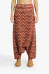 Printed quilted harem pants with side pocket