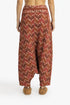 Printed quilted harem pants with side pocket