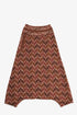 Printed quilted harem pants with side pocket