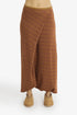 Patterned jacquard harem pants with front pleat