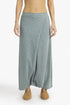 Patterned jacquard harem pants with front pleat