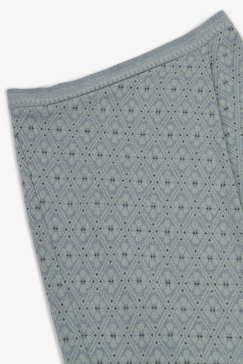 Patterned jacquard harem pants with front pleat