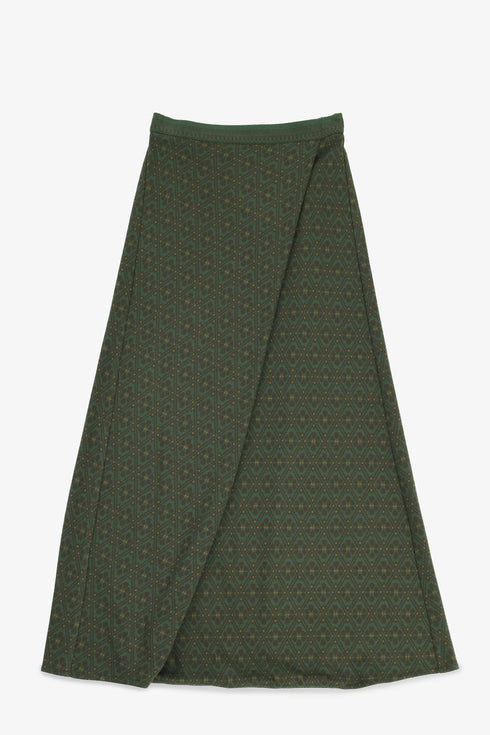 Patterned jacquard harem pants with front pleat
