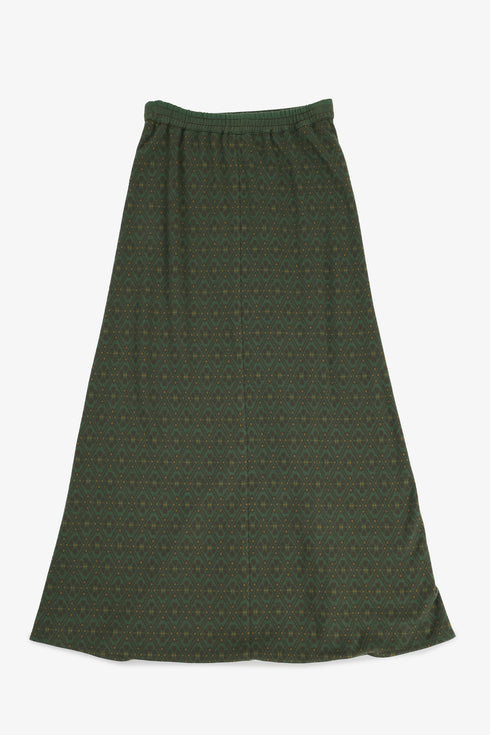 Patterned jacquard harem pants with front pleat