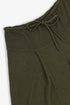 Ribbed wide-leg pants with drawstring waist