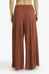 Ribbed wide-leg pants with drawstring waist