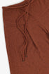 Ribbed wide-leg pants with drawstring waist