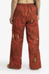 Printed Egyptian cotton wide-leg pants with pockets