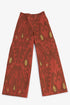 Printed Egyptian cotton wide-leg pants with pockets