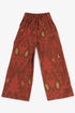Printed Egyptian cotton wide-leg pants with pockets