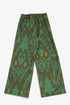 Printed Egyptian cotton wide-leg pants with pockets