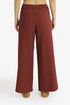 Hand embroidered wide-leg pants with rounded hems