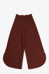 Hand embroidered wide-leg pants with rounded hems