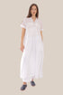Long dress in cotton voile with pockets