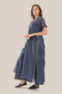 Long dress in cotton voile with pockets