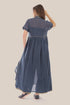 Long dress in cotton voile with pockets