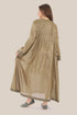 Long Doubleface dress in metallic cotton voile.