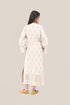 Patterned jacquard long dress with pockets