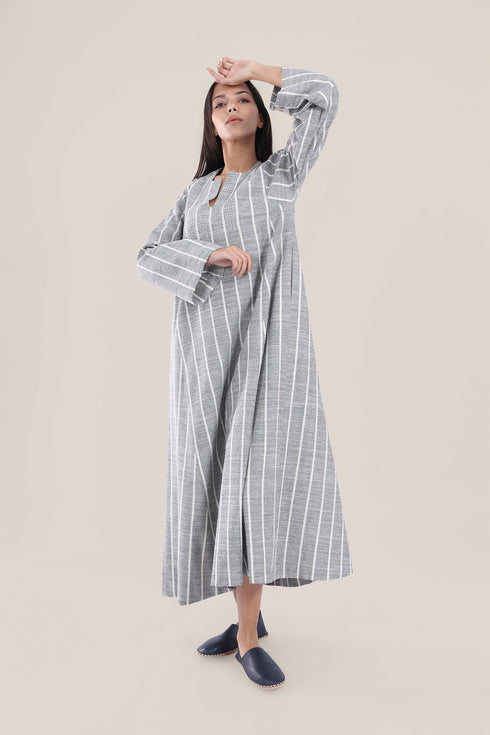 Wide sleeves long jellabiya dress