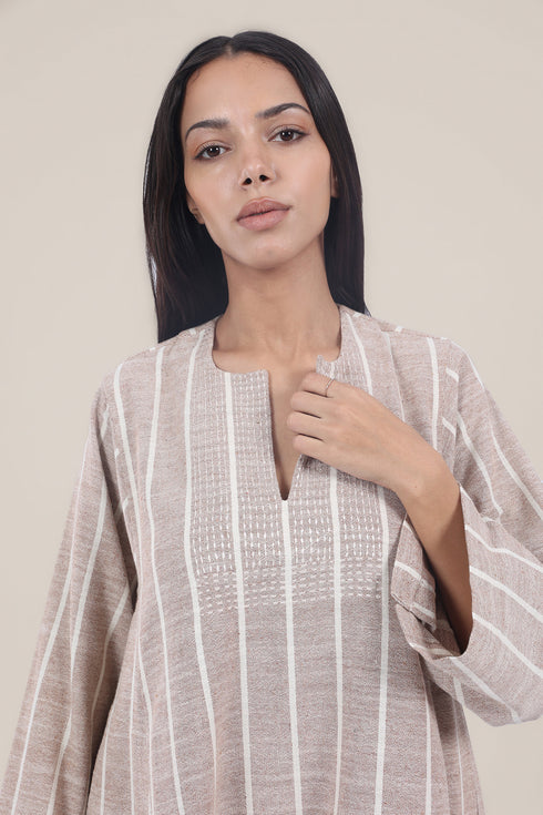 Wide sleeves long jellabiya dress
