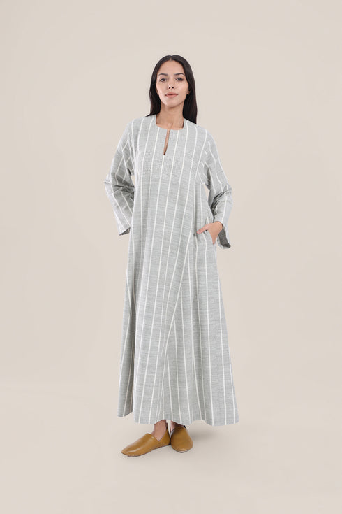 Wide sleeves long jellabiya dress