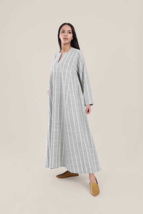 Wide sleeves long jellabiya dress