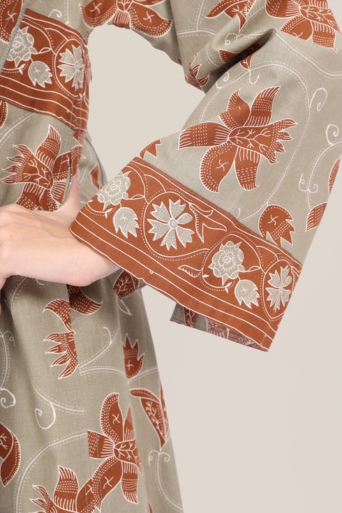 Long floral cotton jellabiya dress