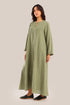 Embroidered Long jellabiya dress with pockets