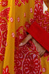 Long kaftan dress with round neckline with opening