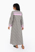 Long kaftan printed dress with pockets